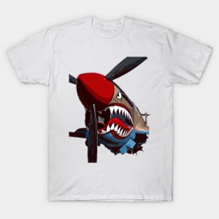 P-40 Warkhawk Flying Tiger WW2 Warbirds Warplanes T-Shirt